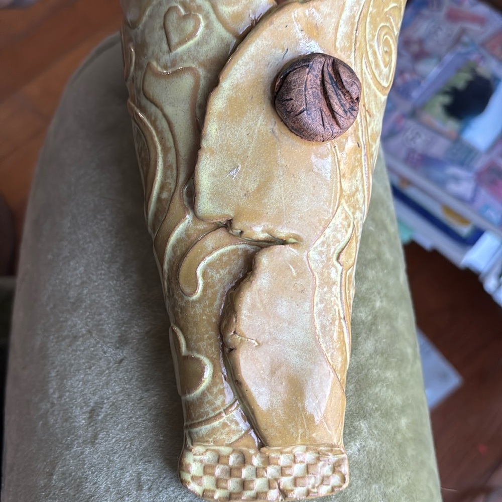 Clay pocket envelope wall hanger , planter